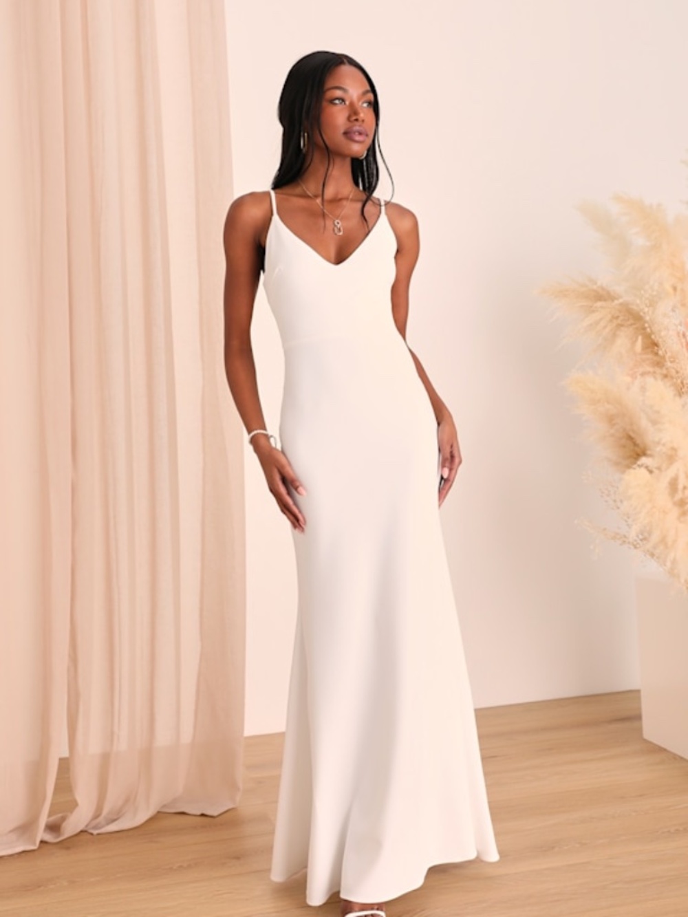 Lulus Infinite Glory White Maxi Dress - Size S